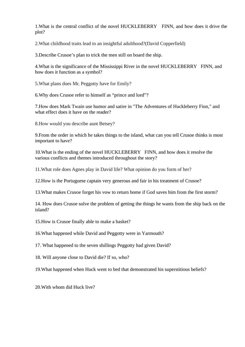 The Adventures of Huckleberry Finn
