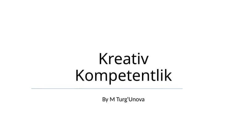 Kreativ Kompetentlik