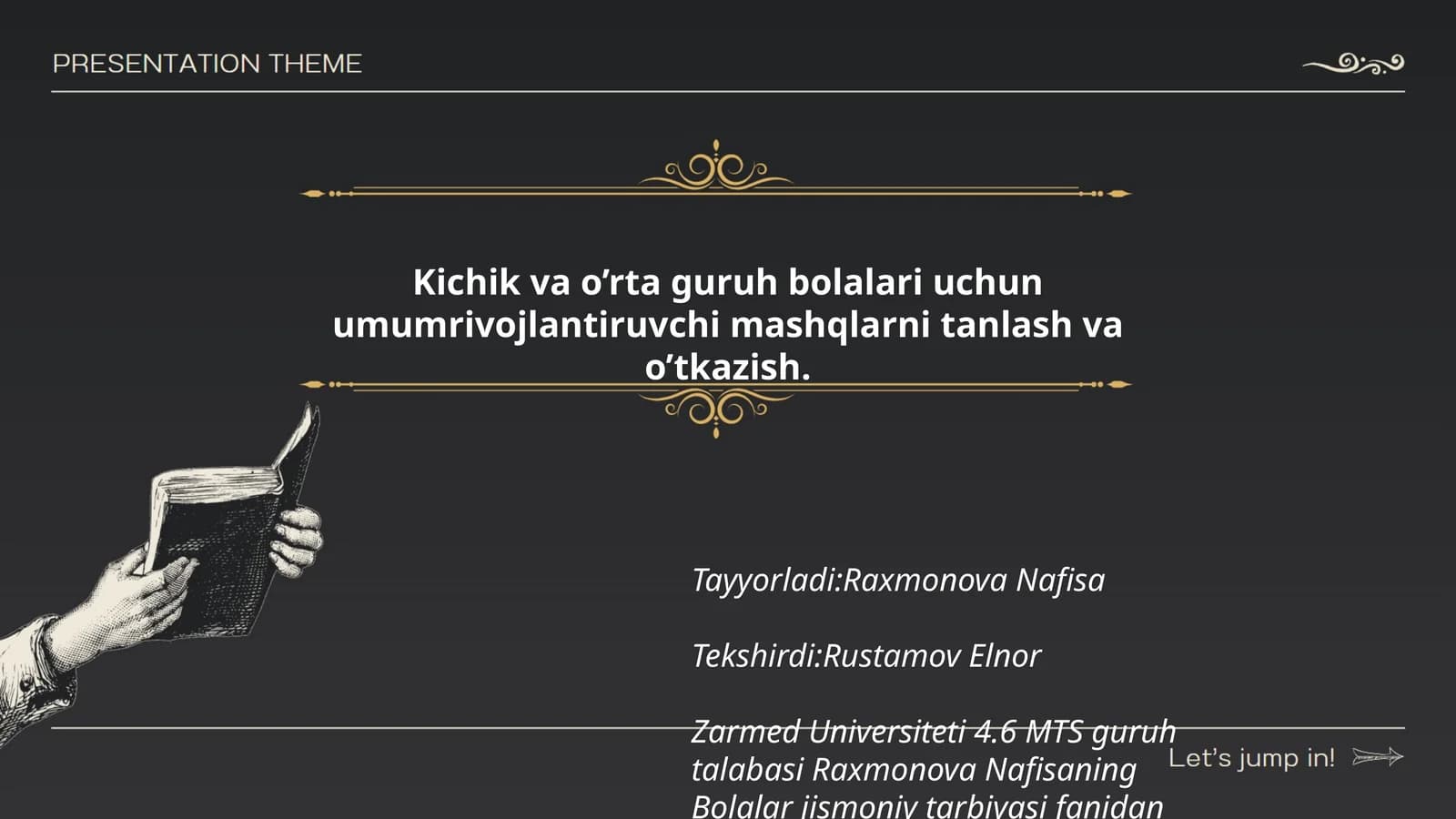 Bolalar jismoniy tarbiyasi mashqlari