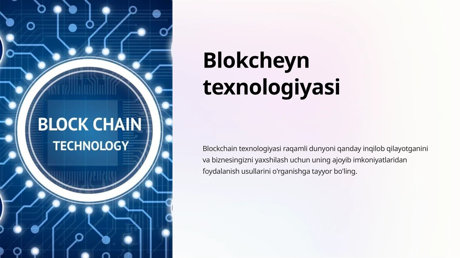 Blokcheyn texnologiyasi