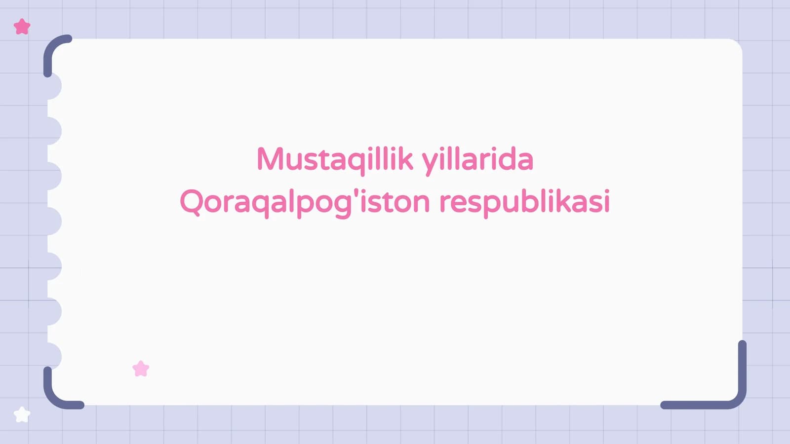 Mustaqillik yillarida Qoraqalpog'iston respublikasi