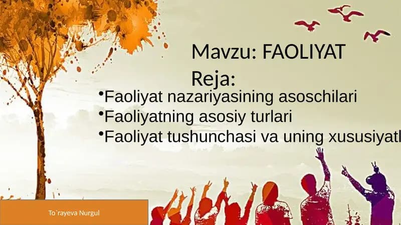 Faoliyatnazariyasi