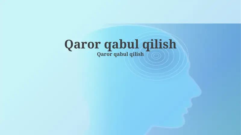 Qaror qabul qilish