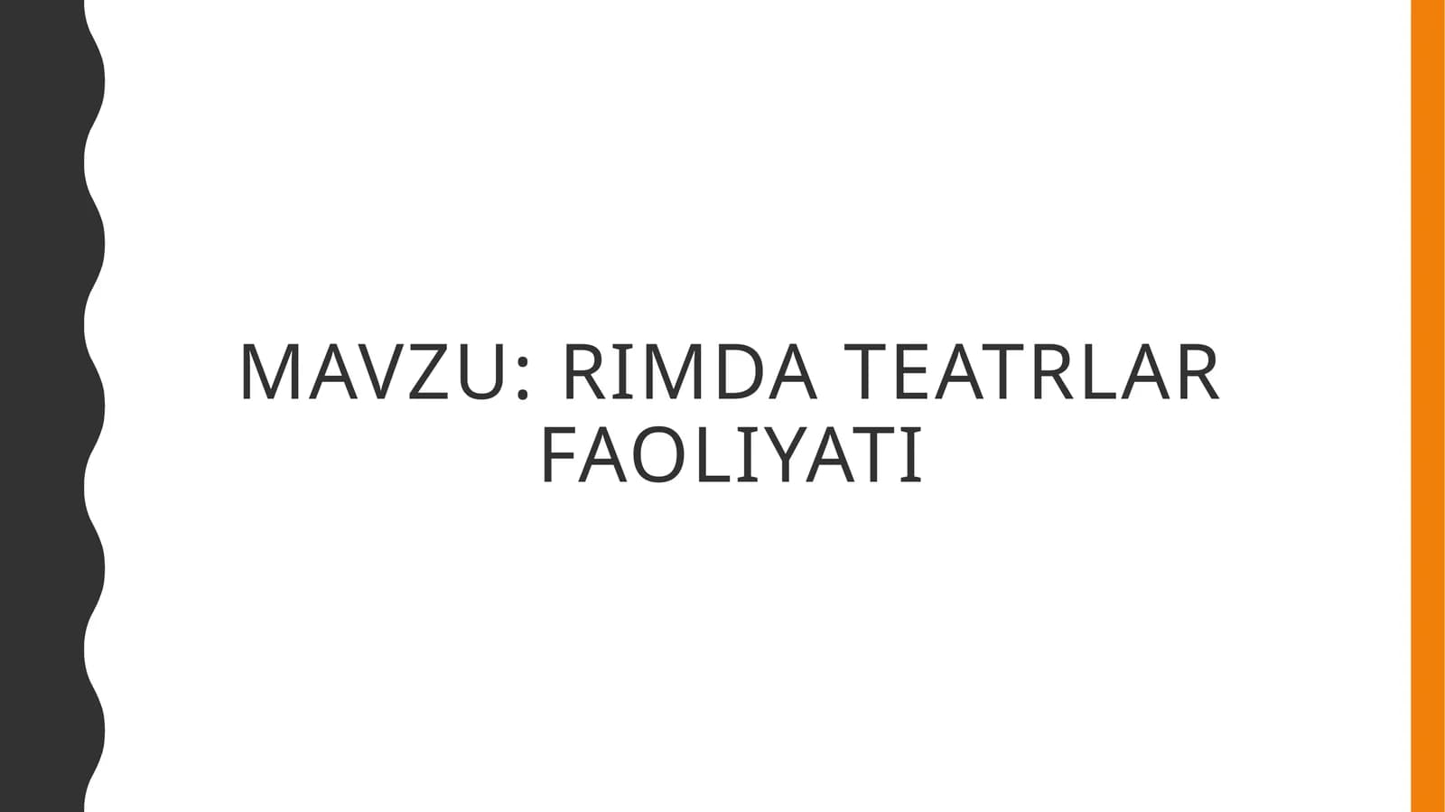 rimda teatrlar faoliyati