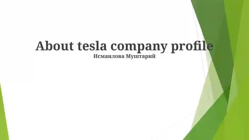 Tesla Company Profile