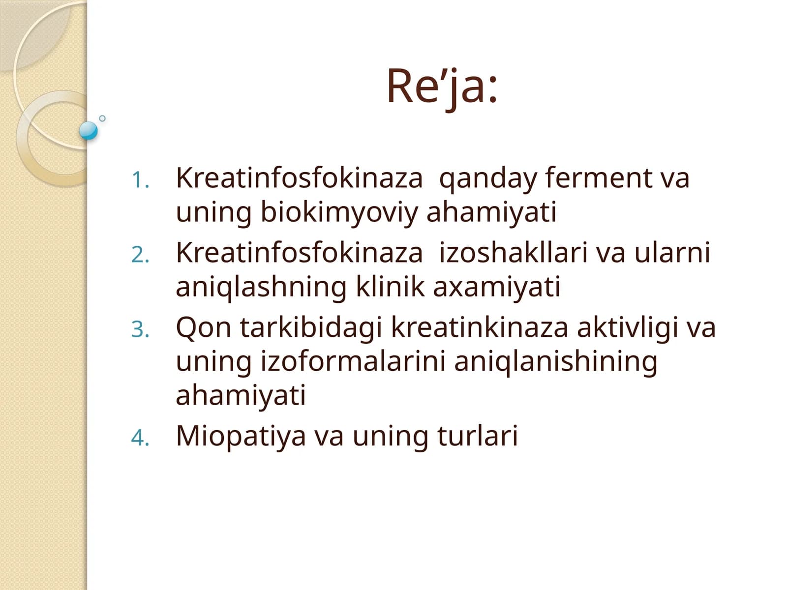 Kreqtin fosfokinaza, miopatiya, mushak