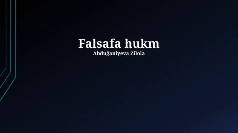 Falsafa hukm