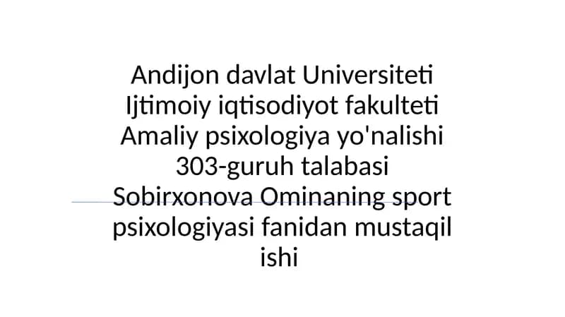 Sport psixologiyasi