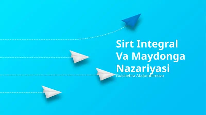Sirt Integral Va Maydonga Nazariyasi