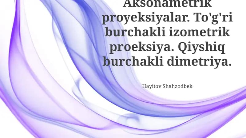 Aksonametrik proyeksiyalar