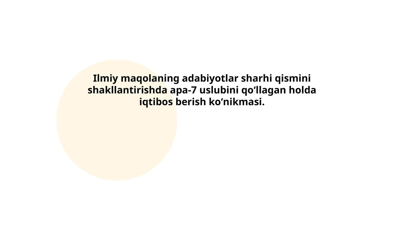 Adabiyotlar sharhi