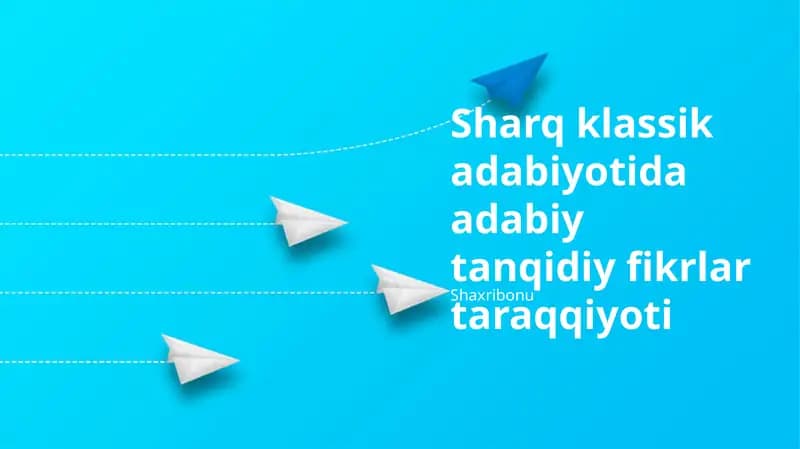 Adabiy tanqidiy fikrlar taraqqiyoti