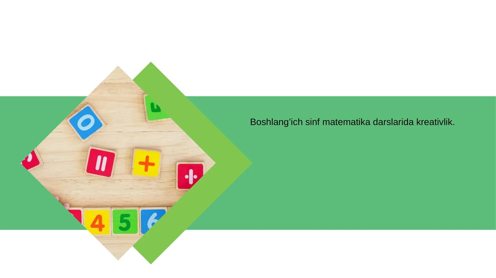 Boshlang’ich sinf matematika darslarida kreativlik
