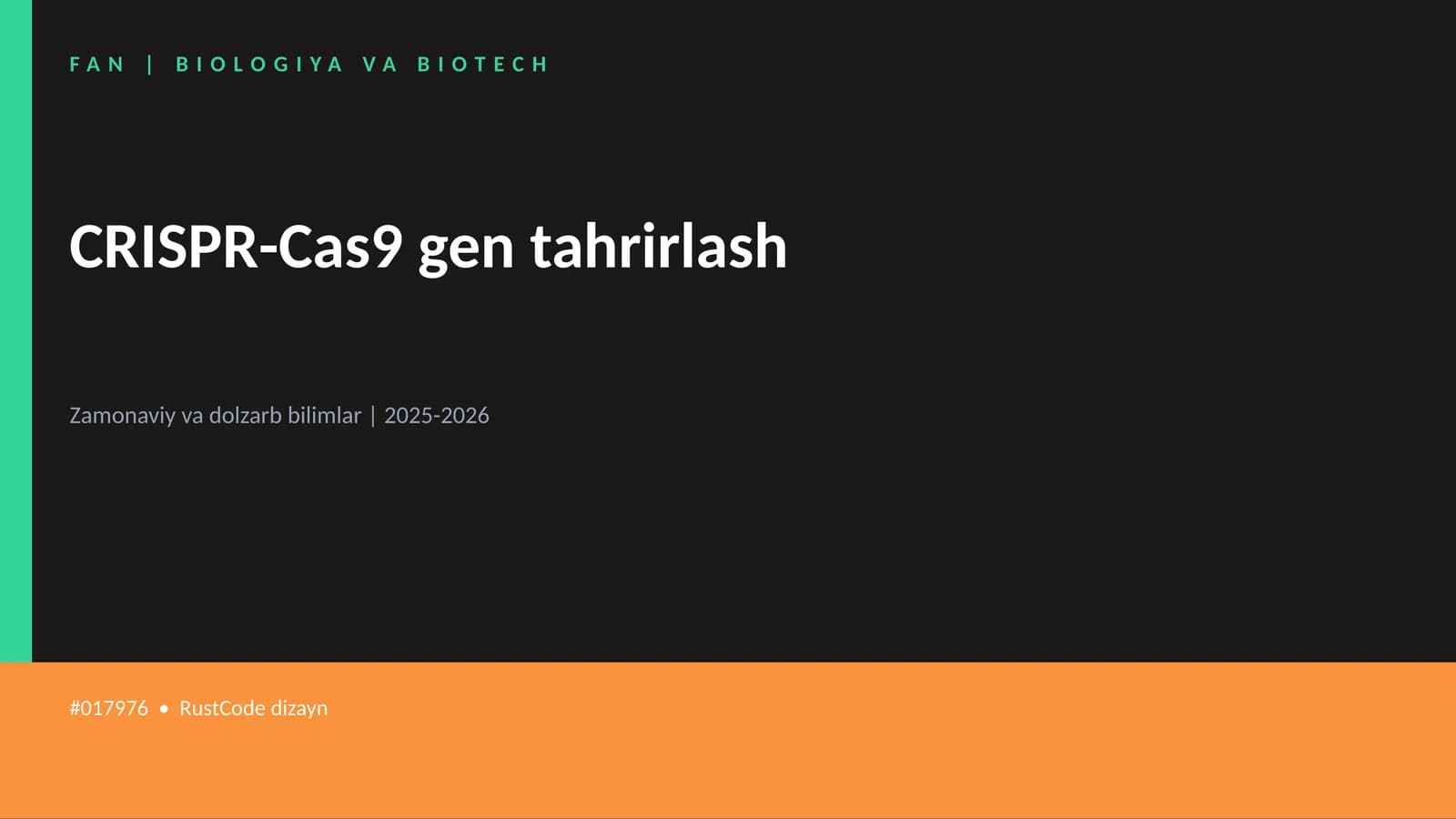 CRISPR-Cas9 gen tahrirlash