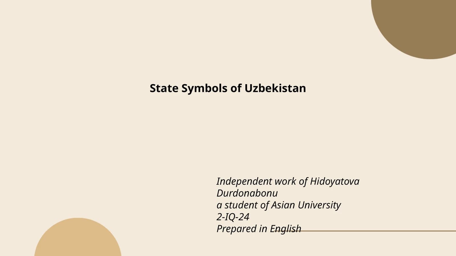 State Symbols of Uzbekistan