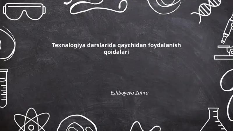 Texnalogiya darslarida qaychidan foydalanish qoidalari