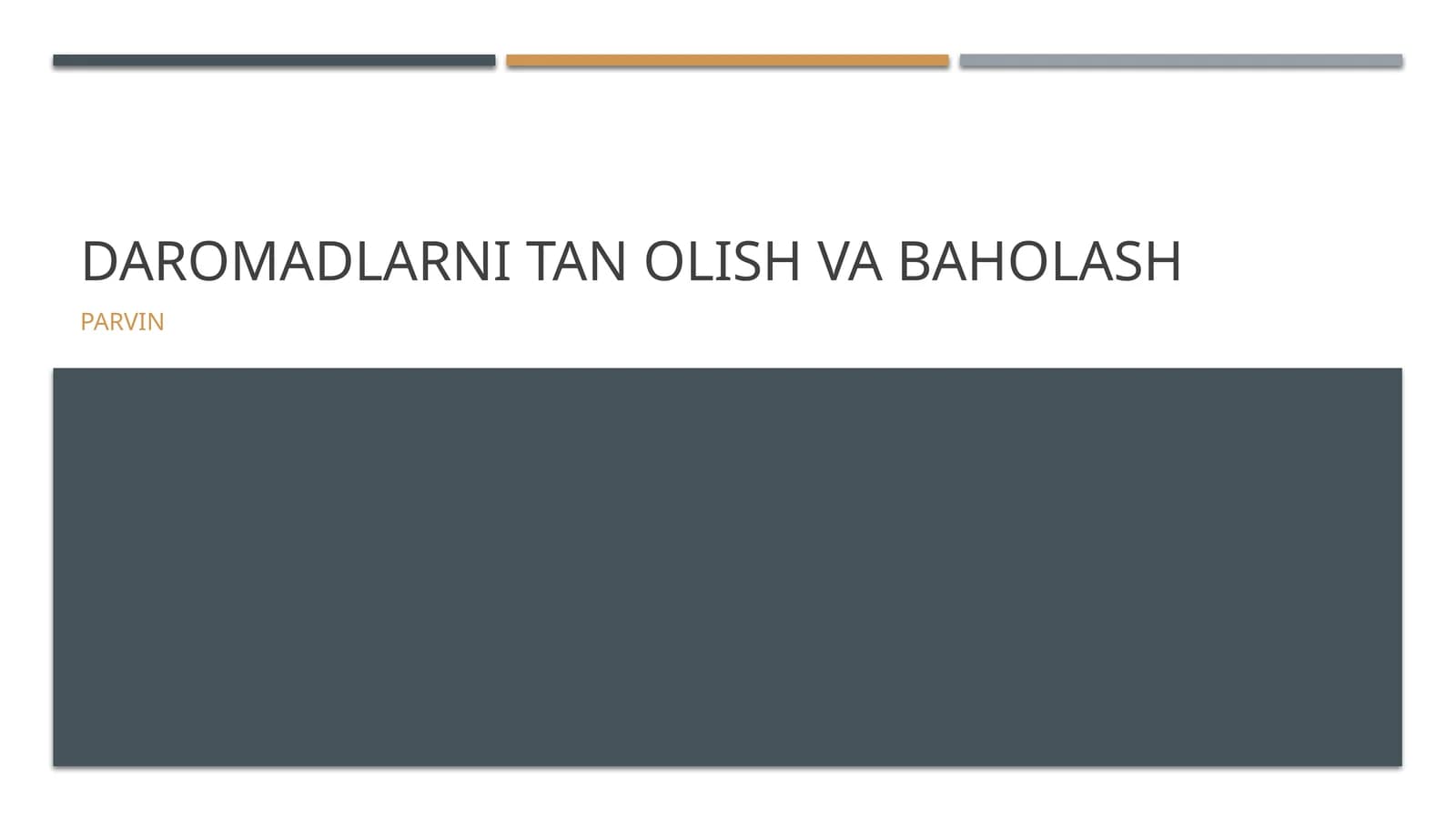 Daromadlarni tan olish va baholash