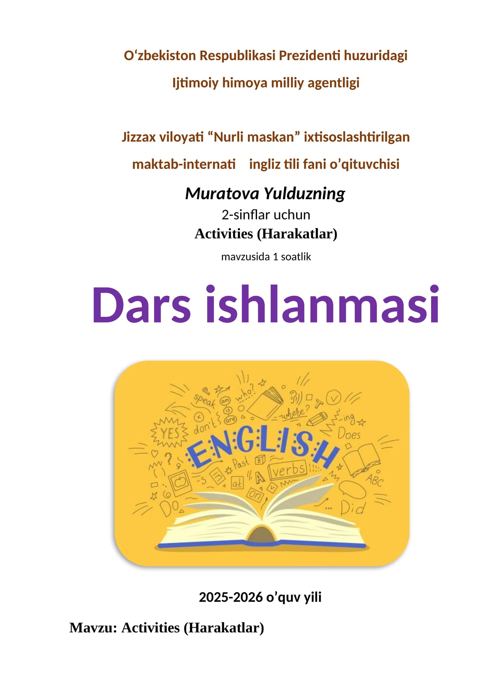 Activities (Harakatlar)