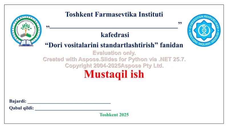 Ozuqa muhitlarini standartlashtirish. Taqdimot 11 bet.