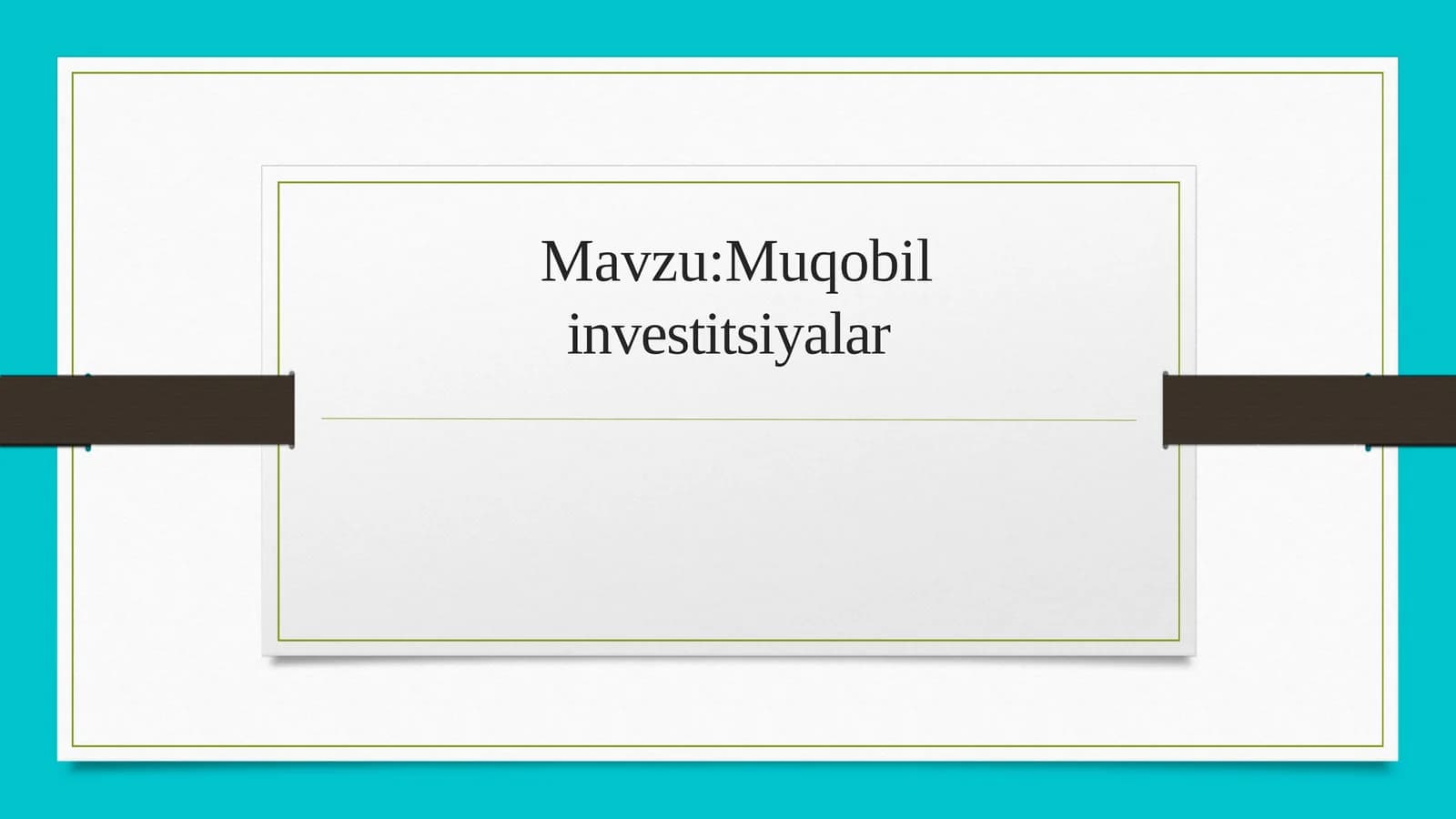Muqobil  investitsiyalar