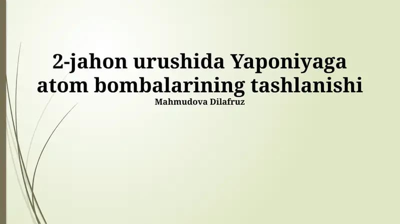 Nagasakidan keyingi voqealar