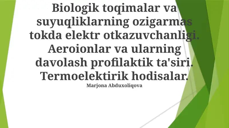 Termoelektrik Hodisalar