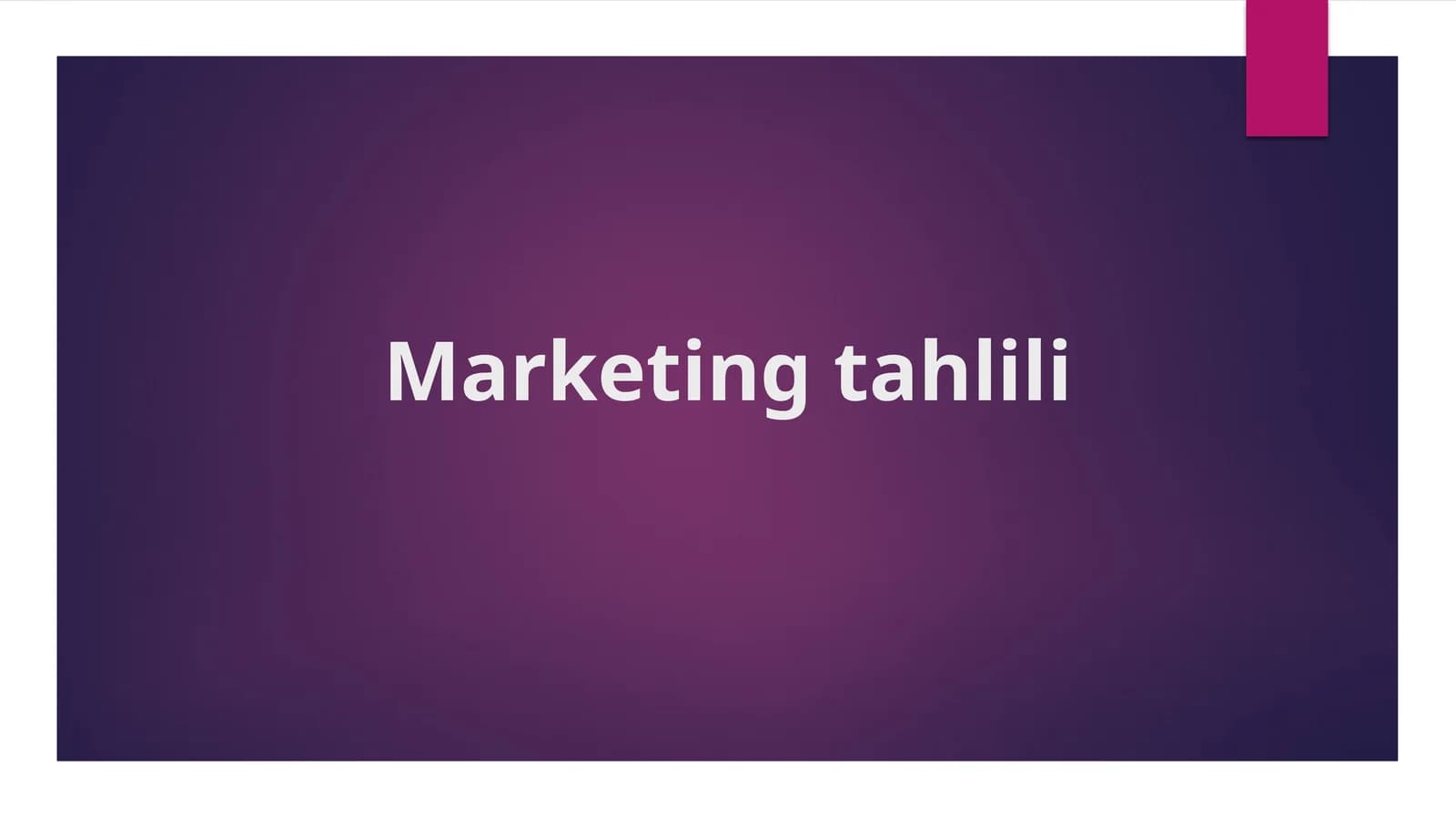 Marketing tahlili