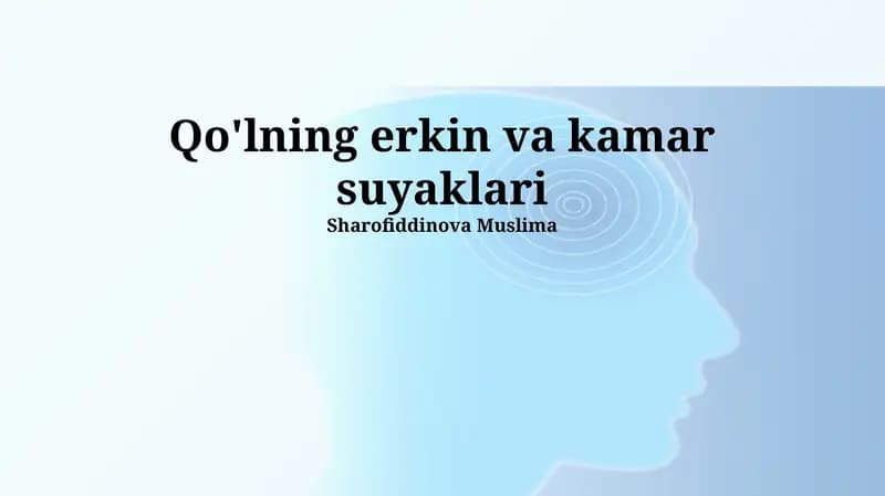Qo'lning erkin va kamar suyaklari