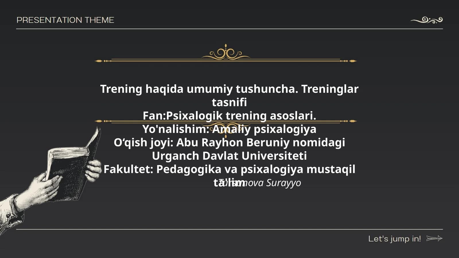 Psixalogik trening asoslari