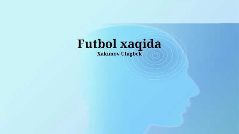 Futbol xaqida