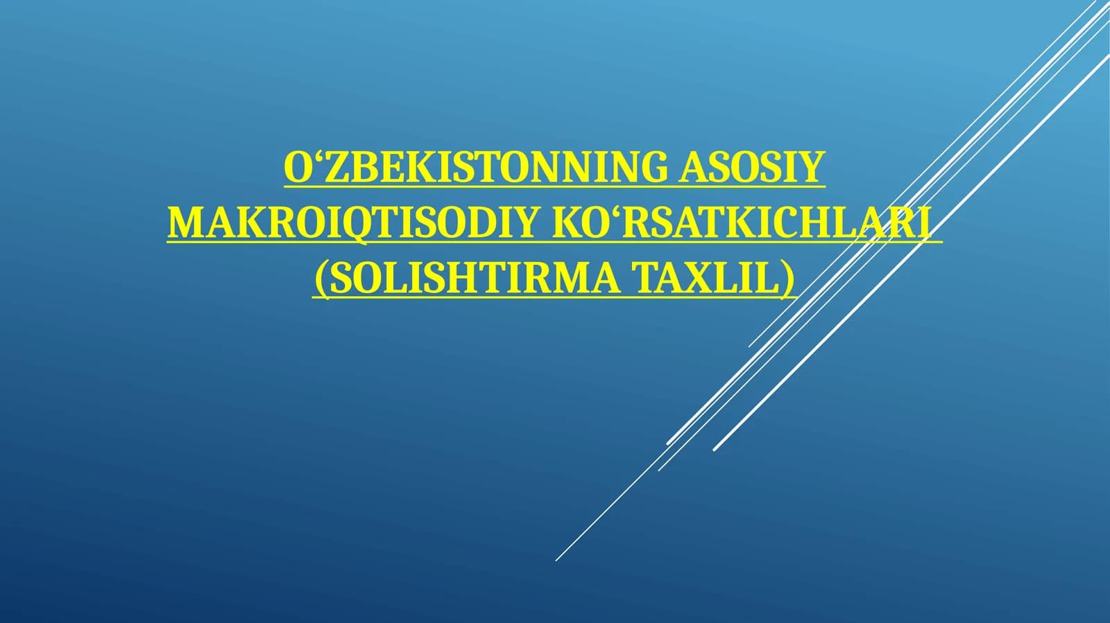 Makroiqtisodiy ko'rsatkichlar