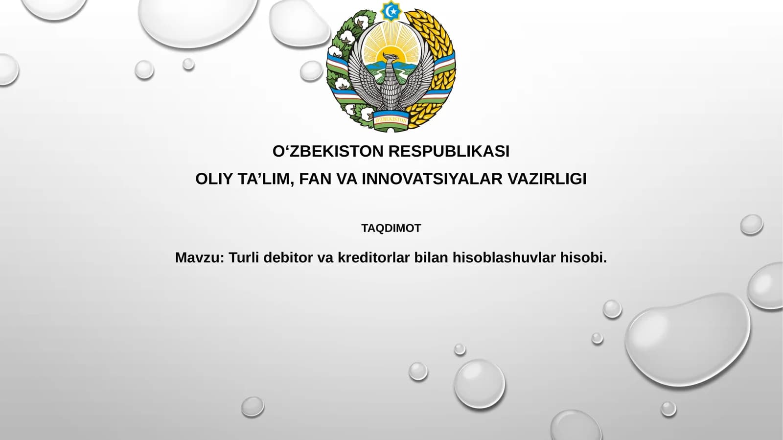 Turlidebitorvakreditorlarbilanhisoblashuvlarhisobi