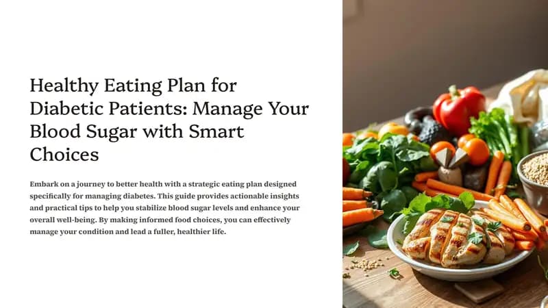 Healthy eating plan for Diabetic patients manage your blood sugar.