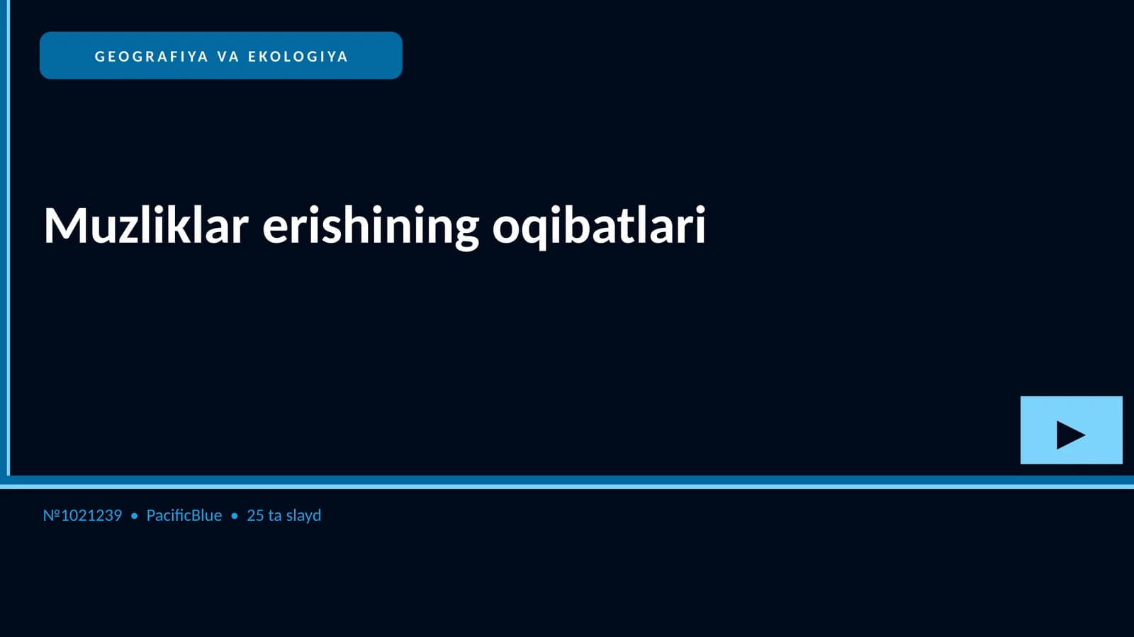 Muzliklar erishining oqibatlari