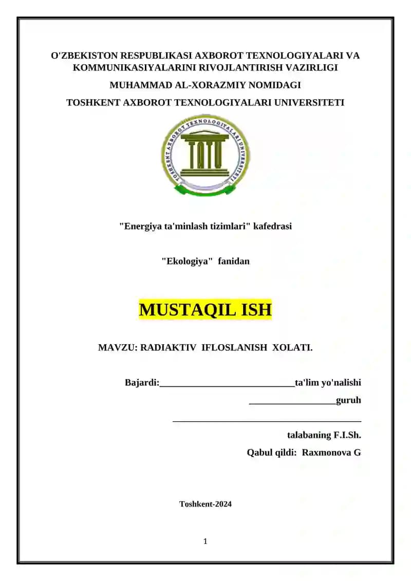 Radioaktiv ifloslanish