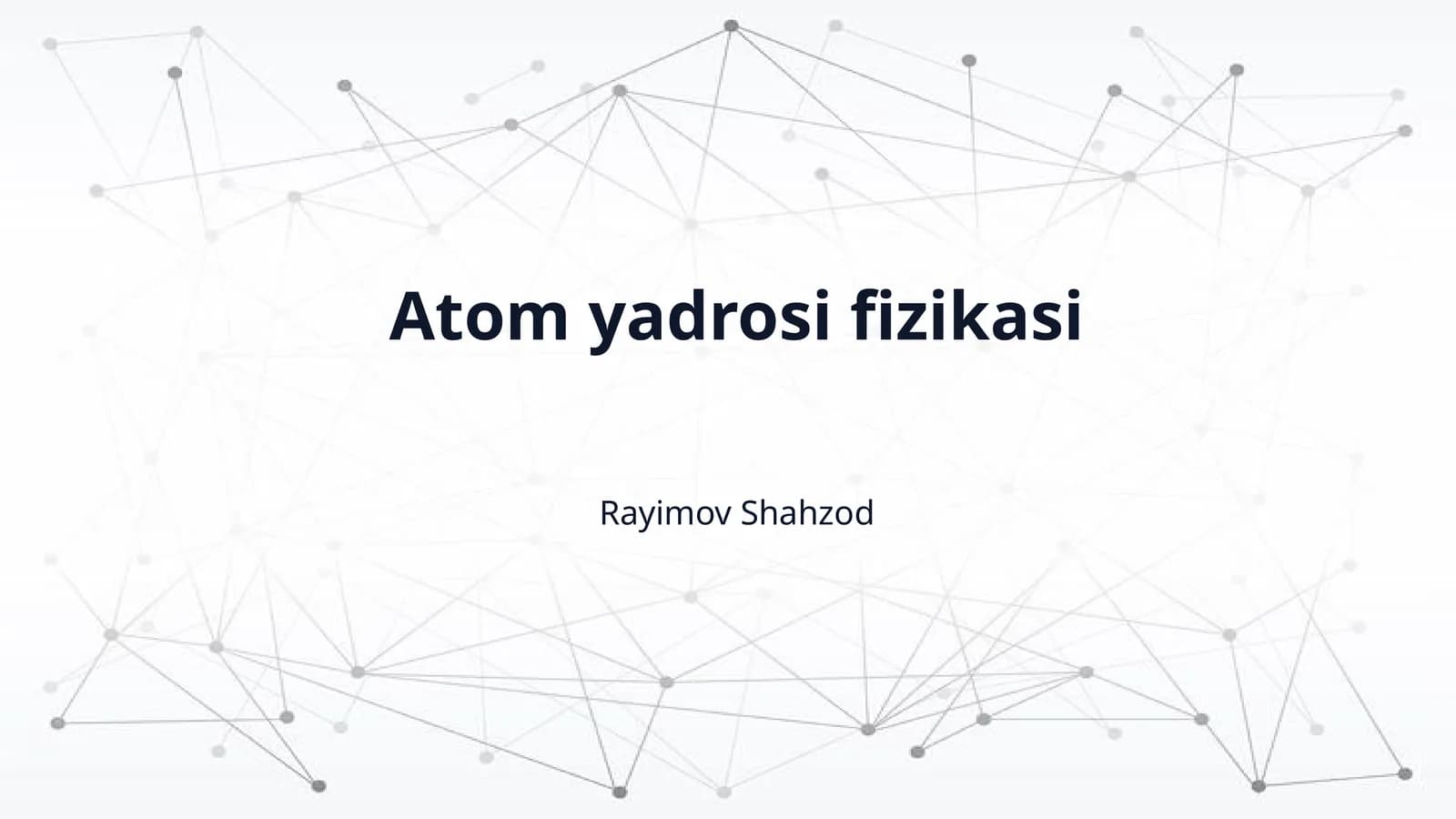 Atom yadrosi fizikasi