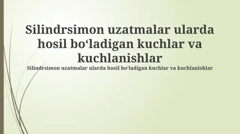 Silindrsimon uzatmalar