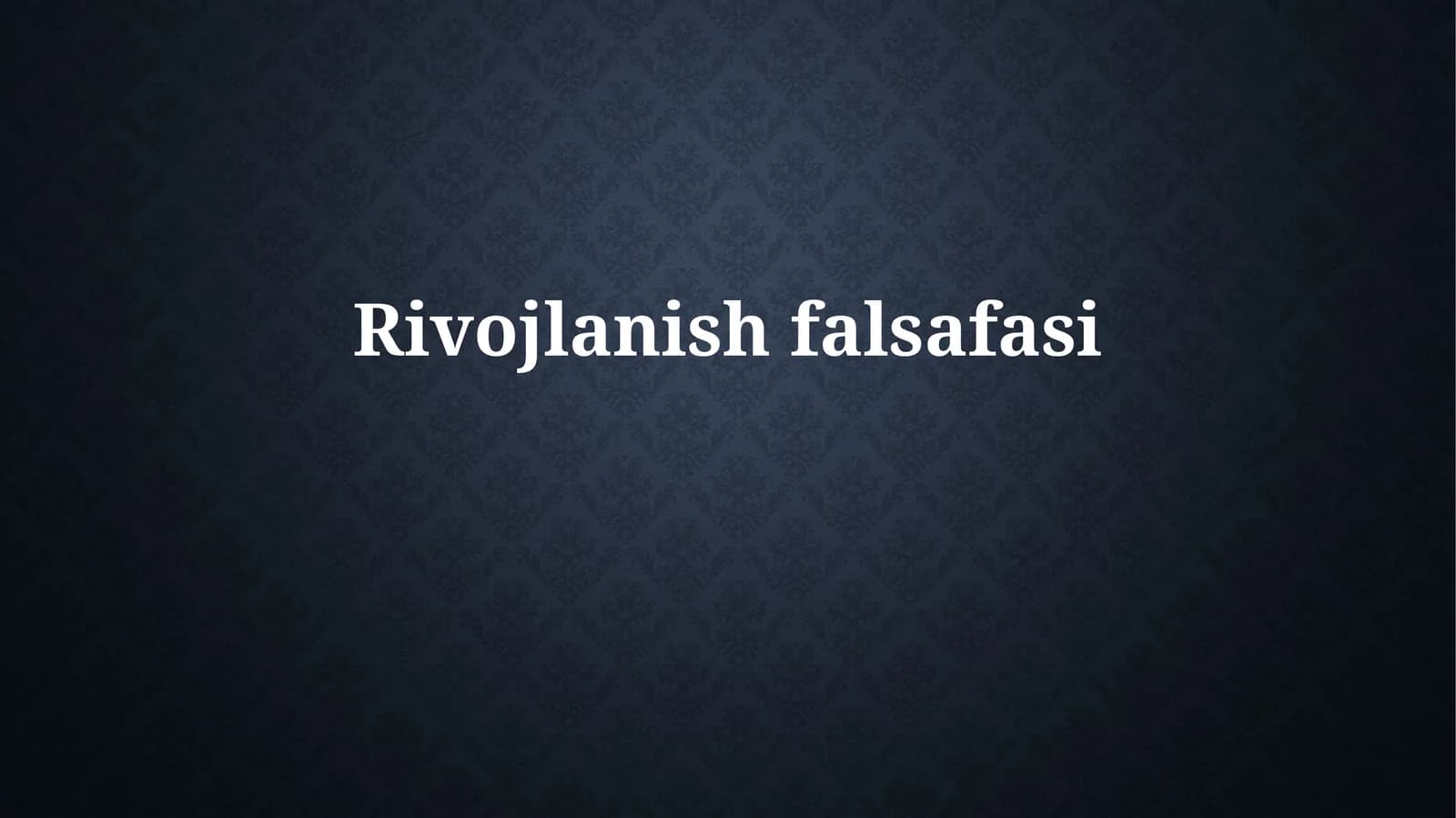 Rivojlanishfalsafasi