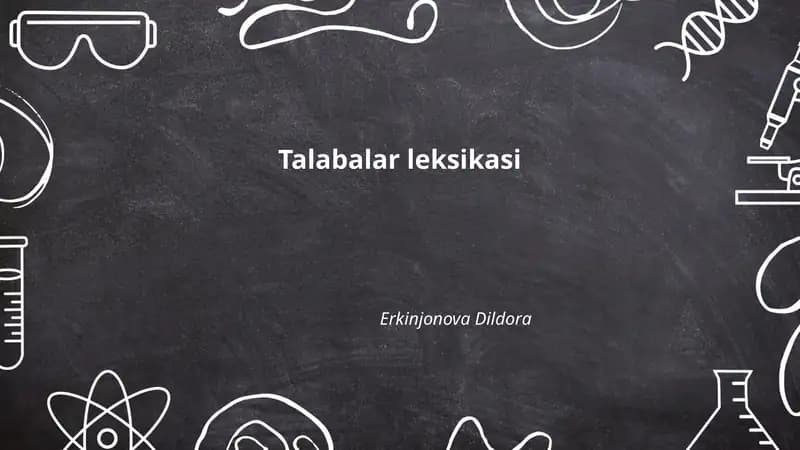 Talabalar leksikasi