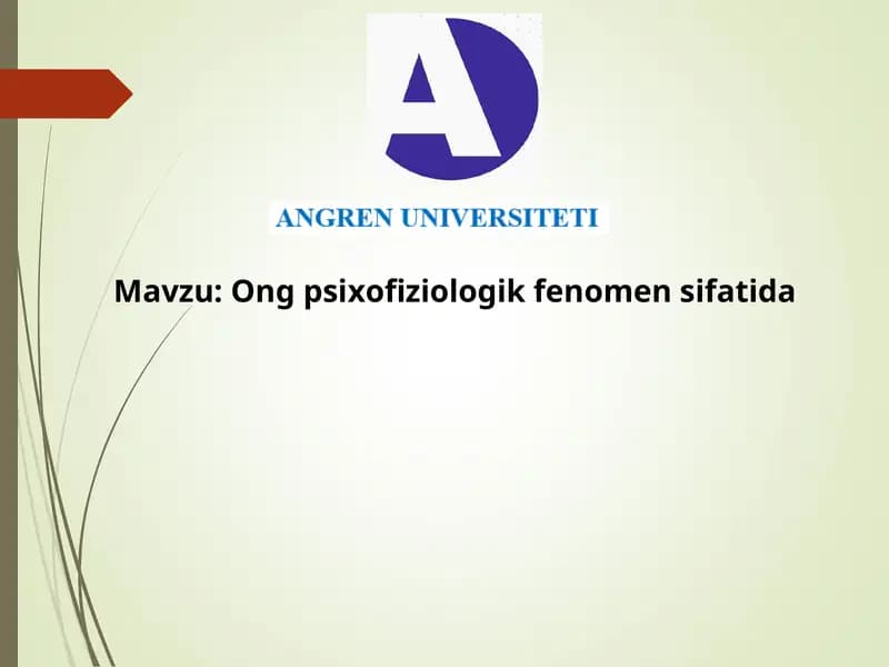 Ong psixofiziologik fenomen sifatida