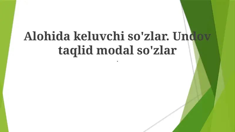 Onomatopeya va Undovlar