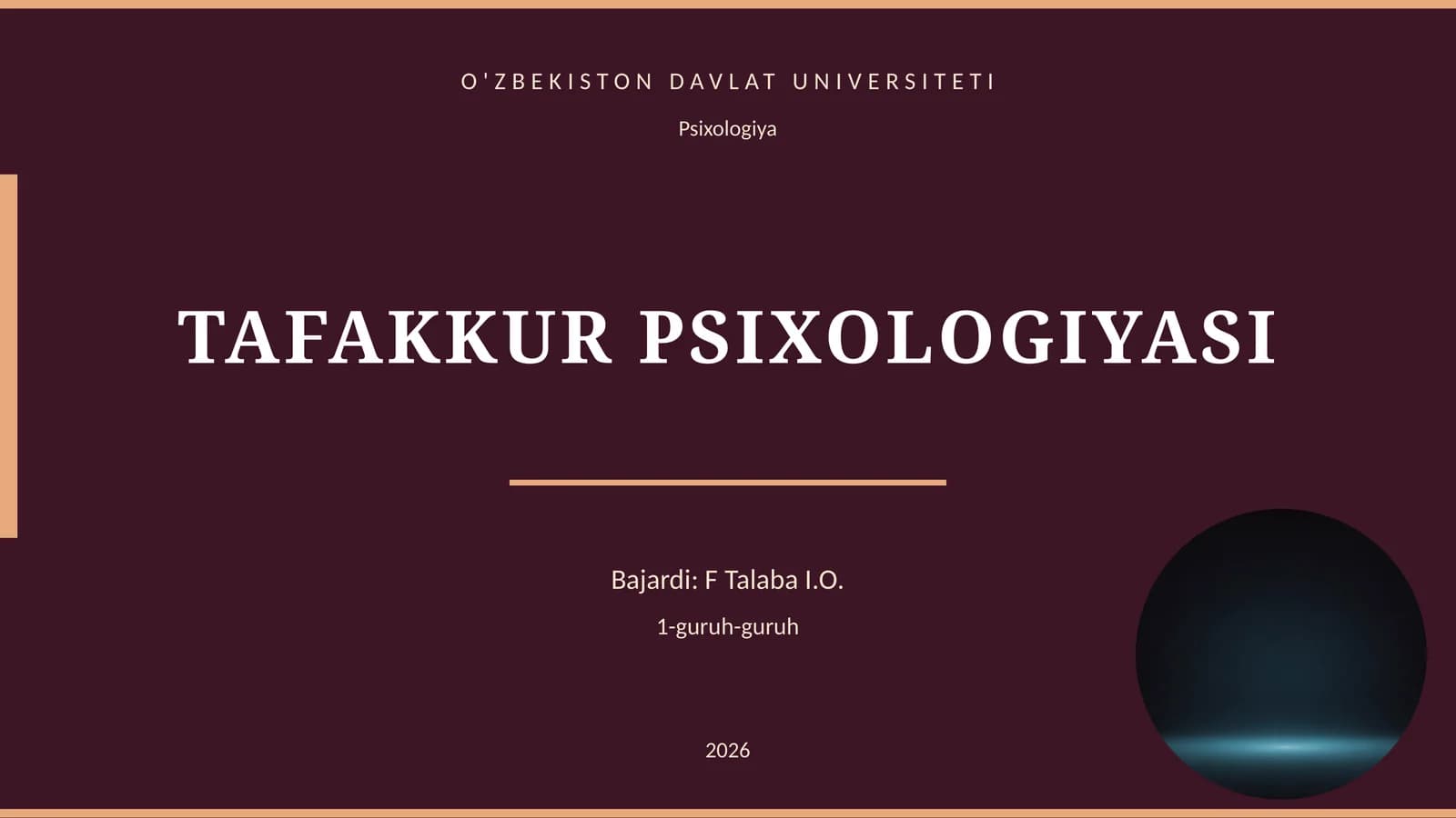 TAFAKKUR PSIXOLOGIYASI