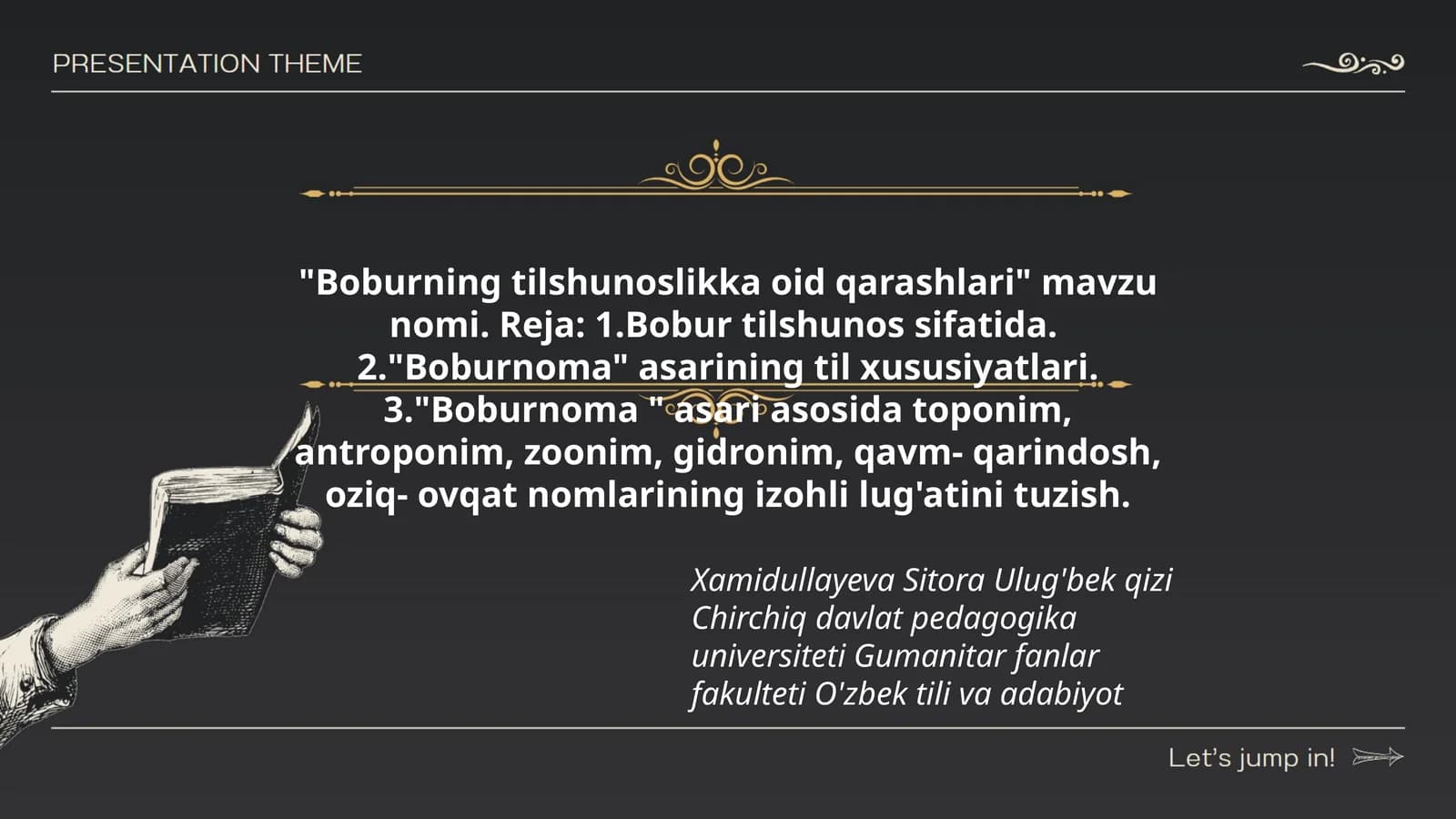 Boburning tilshunoslikka oid qarashlari