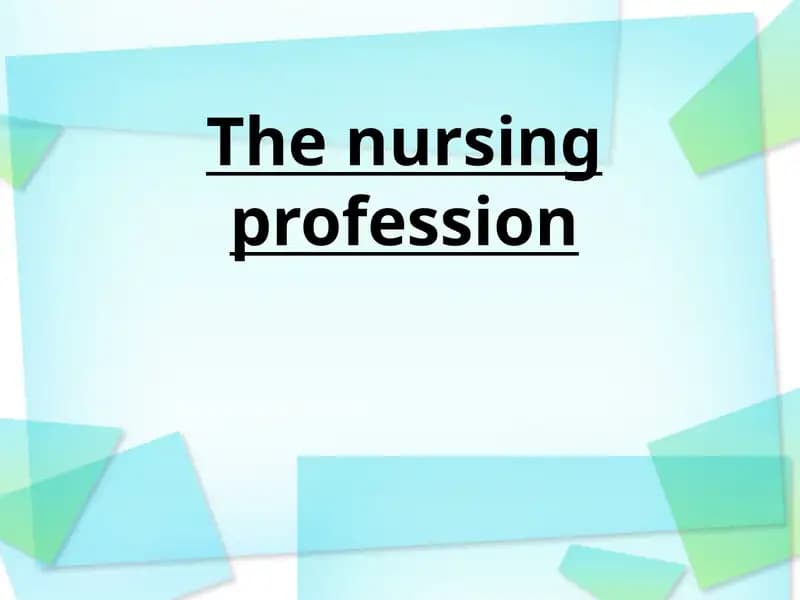 Nursing profession