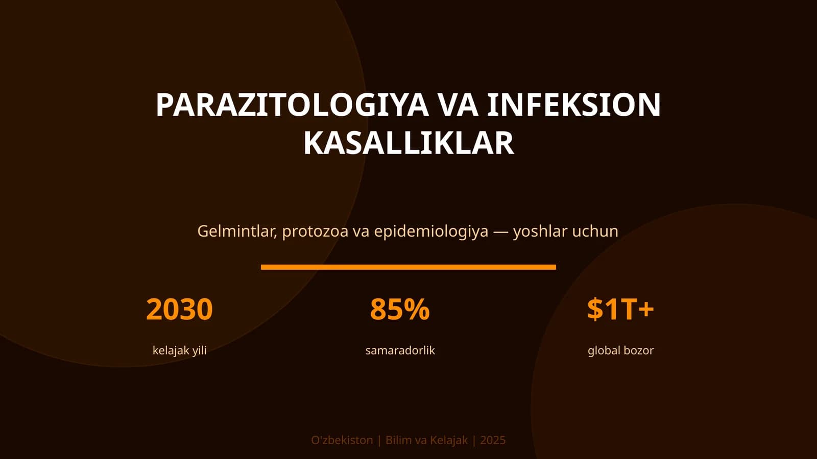 PARAZITOLOGIYA VA INFEKSION KASALLIKLAR