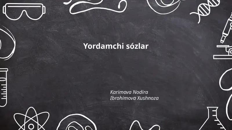 Yordamchi so'zlar