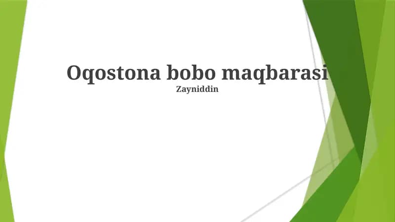 Oqostona Bobo maqbarasi
