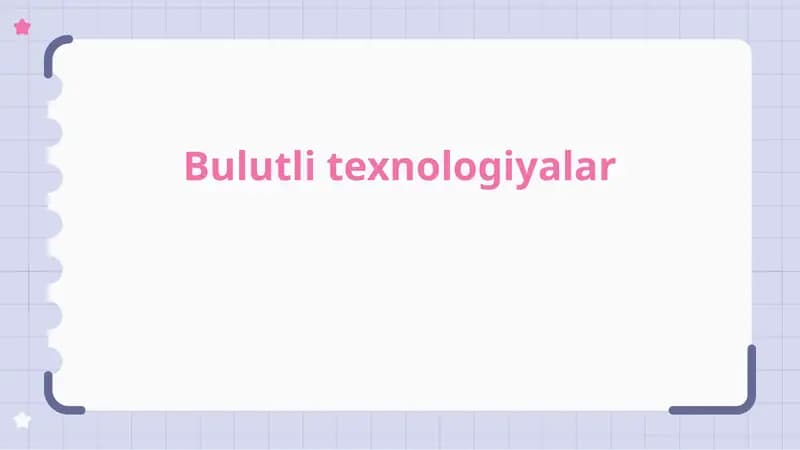 Bulutli texnologiyalar