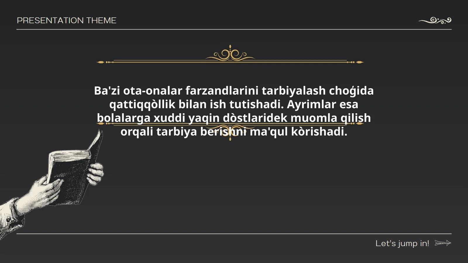 Ota-onalar va bolalar tarbiyasi