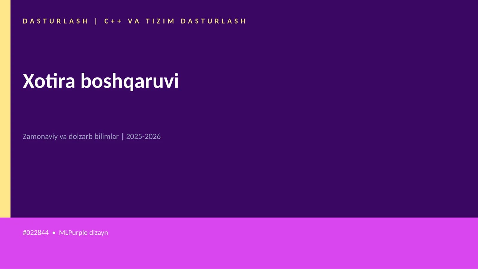 DASTURLASH | C++ VA TIZIM DASTURLASH